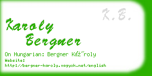 karoly bergner business card